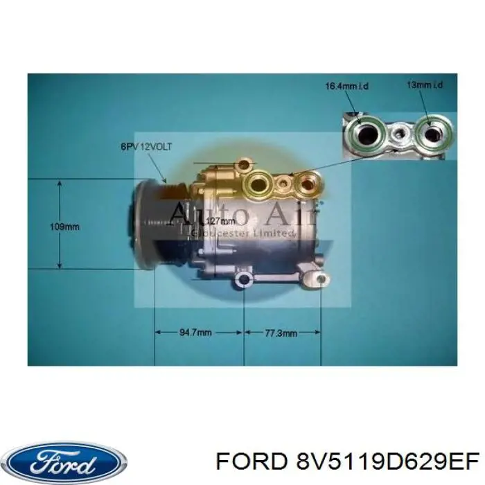 Купити 8V5119D629EF Ford Компресор кліматичної установки