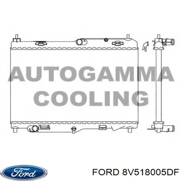 Радіатор основний Ford 8V518005DF ціна, від 68.54 USD