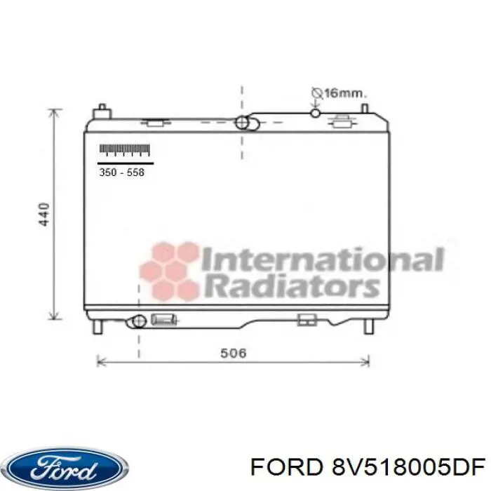 Купити 8V518005DF Ford Радіатор двигуна