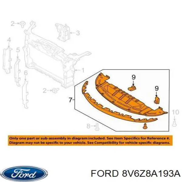 Подушка радіатора охолодження, верхня Ford Escape (Форд Ескейп)