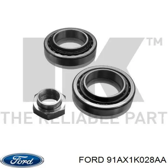 Комплект підшипник маточини передньої Ford 91AX1K028AA ціна, від 15.82 USD