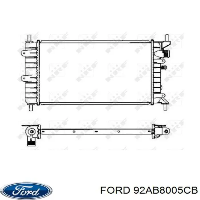 92AB8005CB Ford Радіатор охолодження двигуна