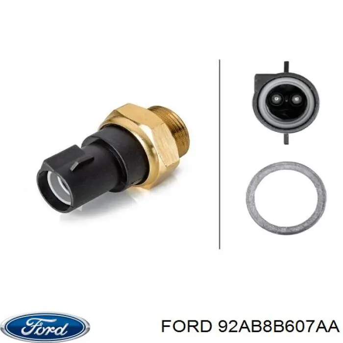 Датчик температури радіатора Ford 92AB8B607AA ціна, від 9.14 USD