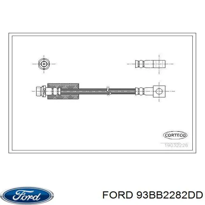 Шланг гальмівний задній 93BB2282DD Ford