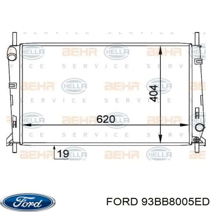 Радіатор основний Ford 93BB8005ED ціна, від 59.06 USD