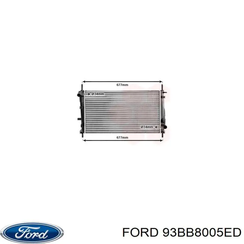 Радіатор охолодження Ford 93BB8005ED
