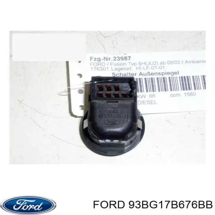Блок управління дзеркалами заднього виду Ford 93BG17B676BB ціна, від 4.18 USD