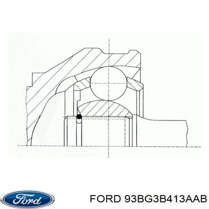 ШРУС зовнішній передній 93BG3B413AAB Ford