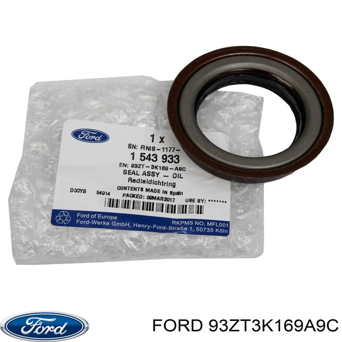 Сальник піввісі переднього моста, лівої Ford 93ZT3K169A9C ціна, від 7.20 USD