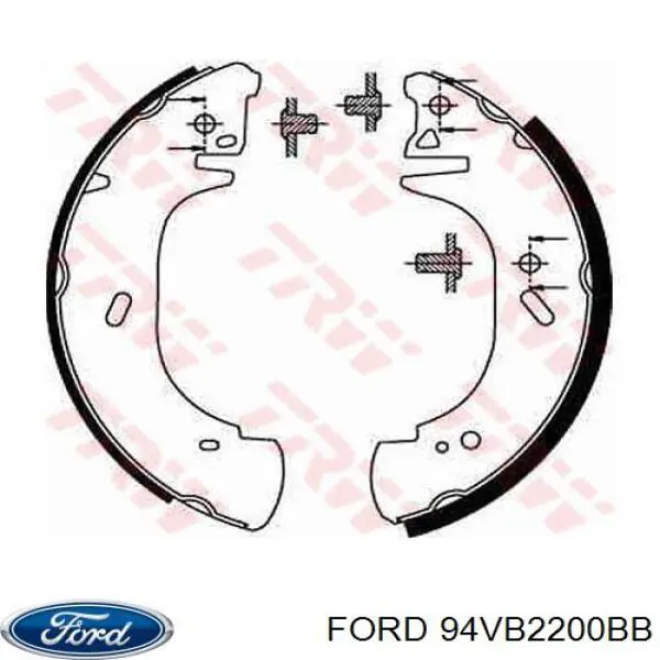 Колодки гальмові задні, барабанні 94VB2200BB Ford