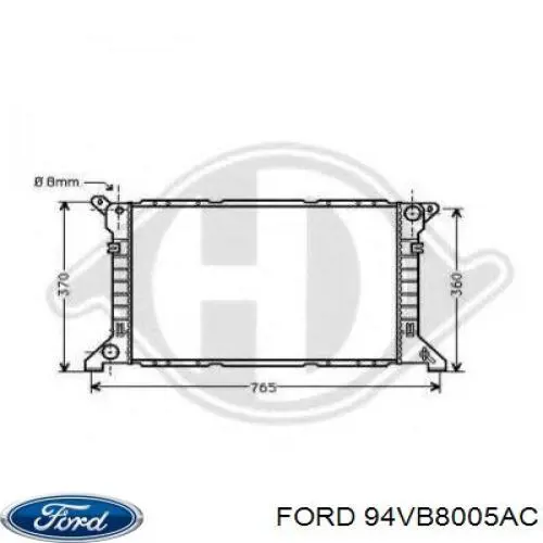 94VB8005AC Ford Радіатор охолодження двигуна