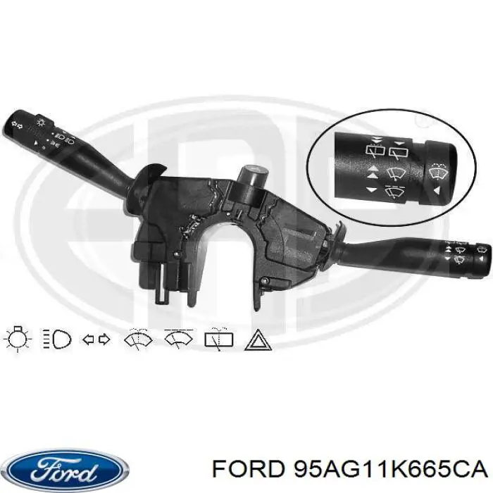 Перемикач підрульовий, лівий Ford 95AG11K665CA ціна, від 51.90 USD