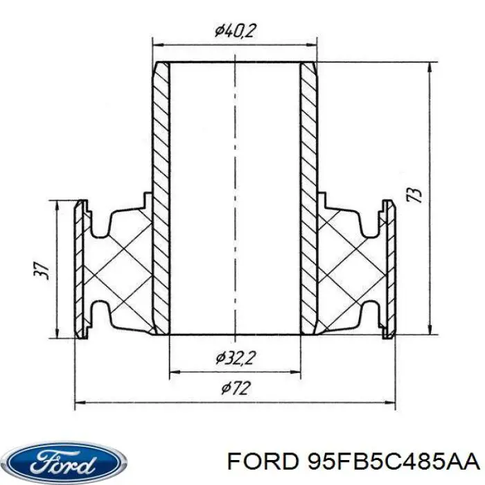 Сайлентблок торсиону Ford 95FB5C485AA ціна, від 9.64 USD