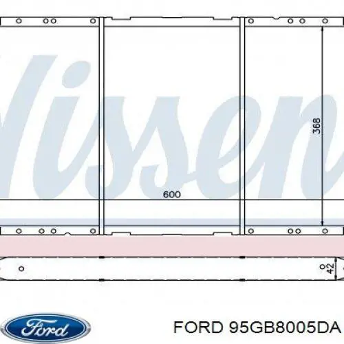 95GB8005DA Ford Радіатор охолодження двигуна