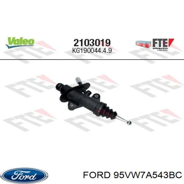 Купити 95VW7A543BC Ford Головний циліндр зчеплення