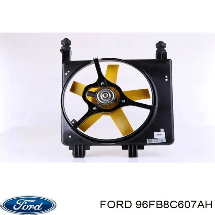 Купити 96FB8C607AH Ford Дифузор радіатора охолодження, в зборі з двигуном і крильчаткою