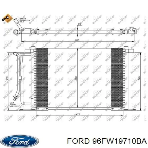 96FW19710BA Ford Конденсатор