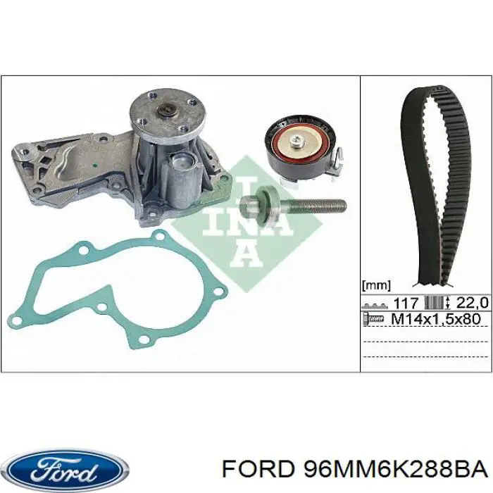Купити 96MM6K288BA Ford Ремінь газорозподільного механізму