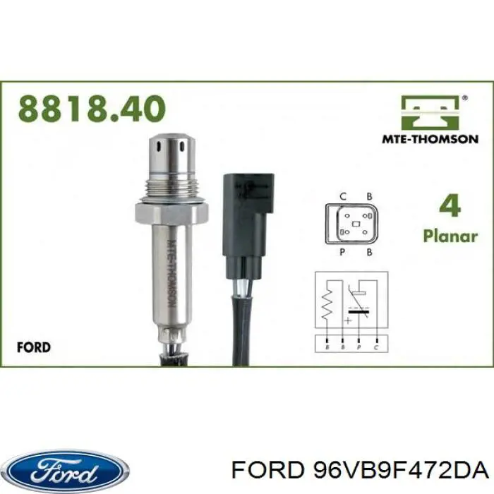 Лямбда-зонд, датчик кисню після каталізатора Ford 96VB9F472DA