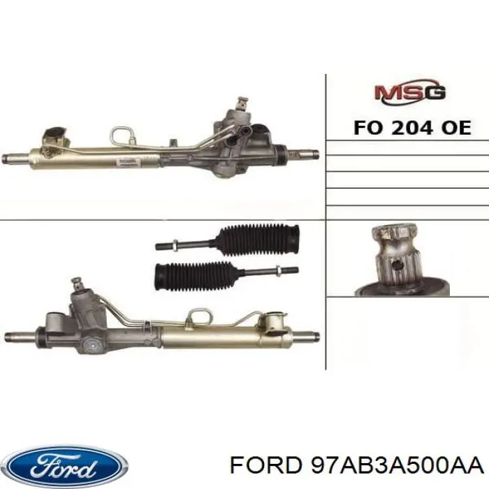 Рейка рульова 97AB3A500AA Ford