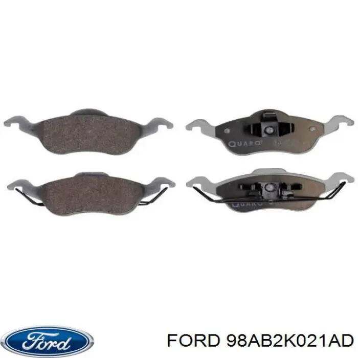 Купити 98AB2K021AD Ford Колодки гальмівні передні, дискові