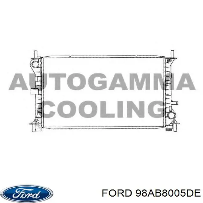 Купити 98AB8005DE Ford Радіатор двигуна