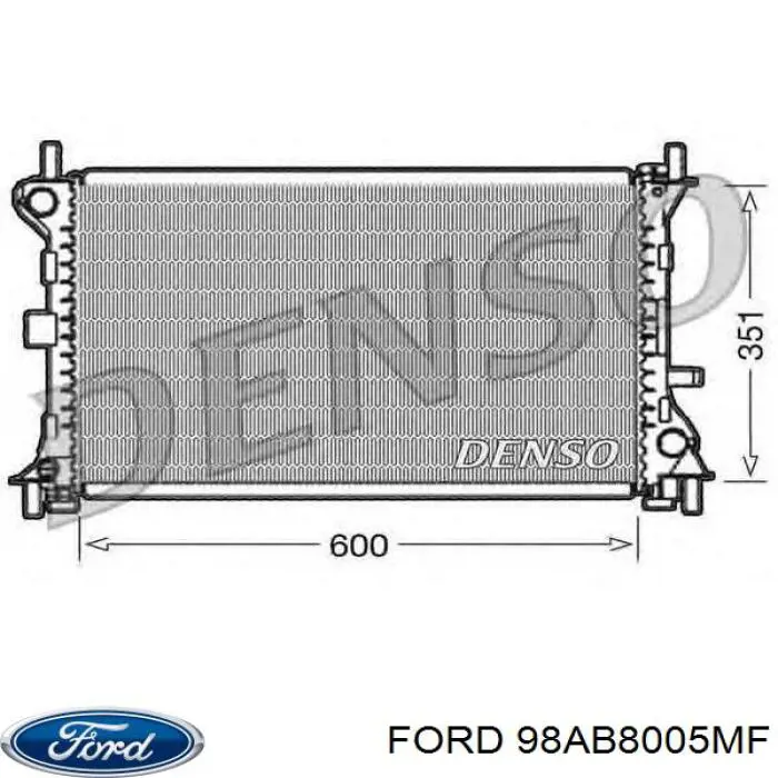 Радіатор основний Ford 98AB8005MF ціна, від 67.94 USD