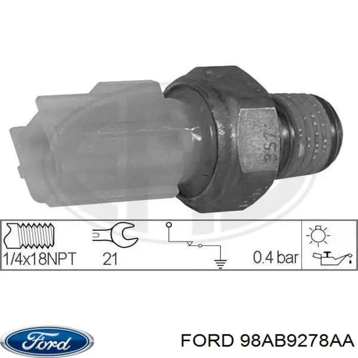 Купити 98AB9278AA Ford Датчик тиску масла