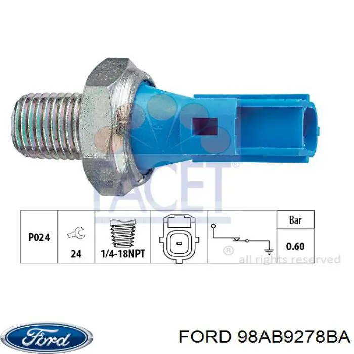 Манометри (показник тиску масла) Ford 98AB9278BA ціна, від 4.28 USD