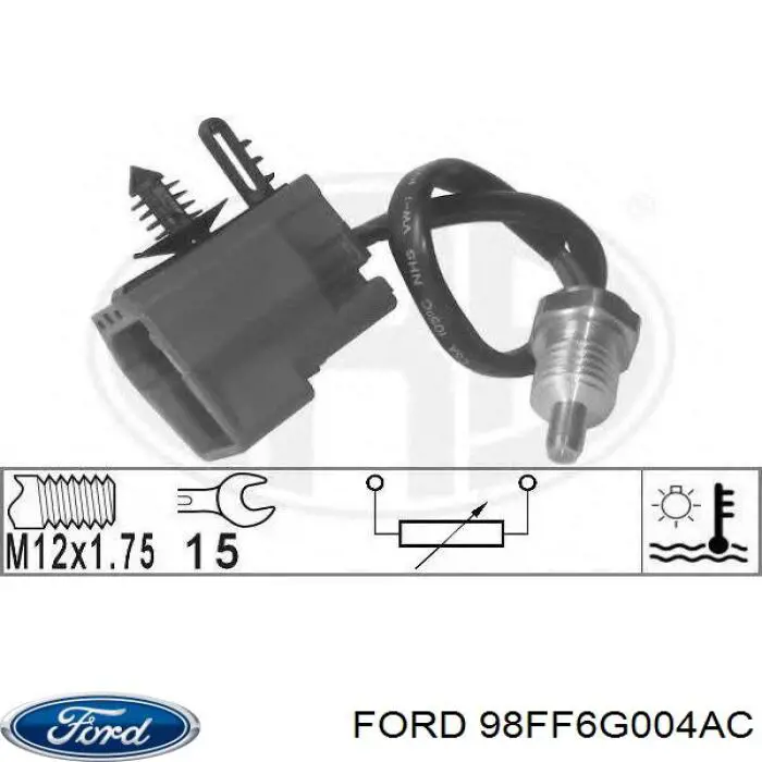 Термодатчик охолоджуючої рідини Ford 98FF6G004AC ціна, від 11.36 USD