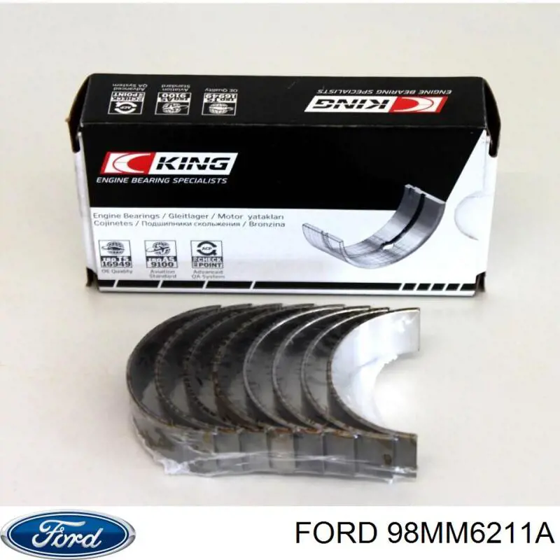 Шатунні вклалиші колінвала STD Ford 98MM6211A ціна, від 31.11 USD