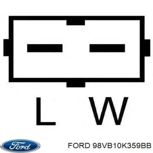 Купити 98VB10K359BB Ford Генератор
