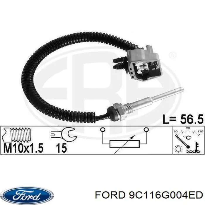 9C116G004ED Ford датчик температури охолоджуючої рідини