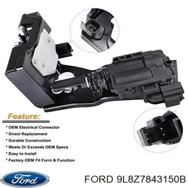 Замок багажника 9L8Z7843150B Ford