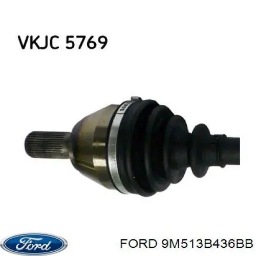 Піввісь задня, права Ford 9M513B436BB ціна, від 92.09 USD