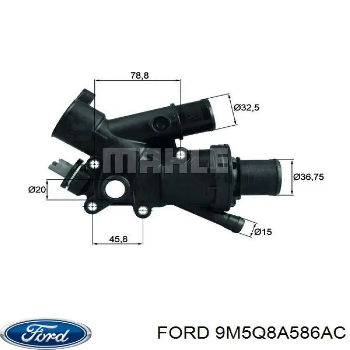 Термостат 9M5Q8A586AC Ford