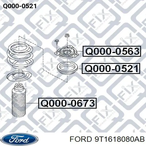 Амортизатор задній Ford 9T1618080AB ціна, від 44.32 USD