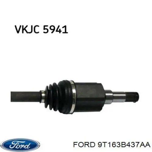 Привід передній лівий Ford 9T163B437AA ціна, від 21.26 USD