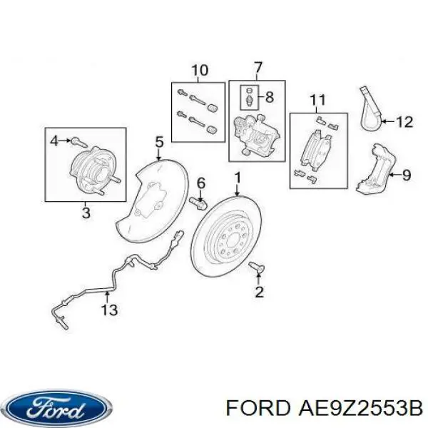 Супорт гальмівний задній лівий Ford BRCF336 ціна, від 76.01 USD
