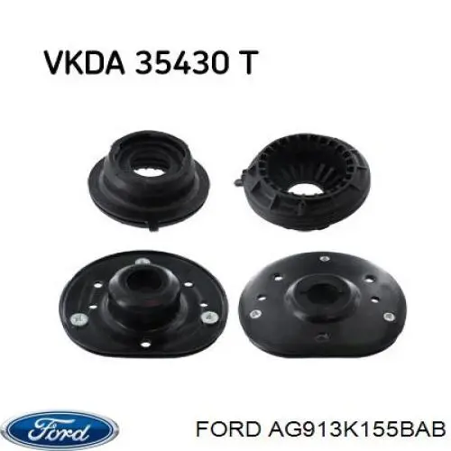 Купити AG913K155BAB Ford Опора амортизатора переднього