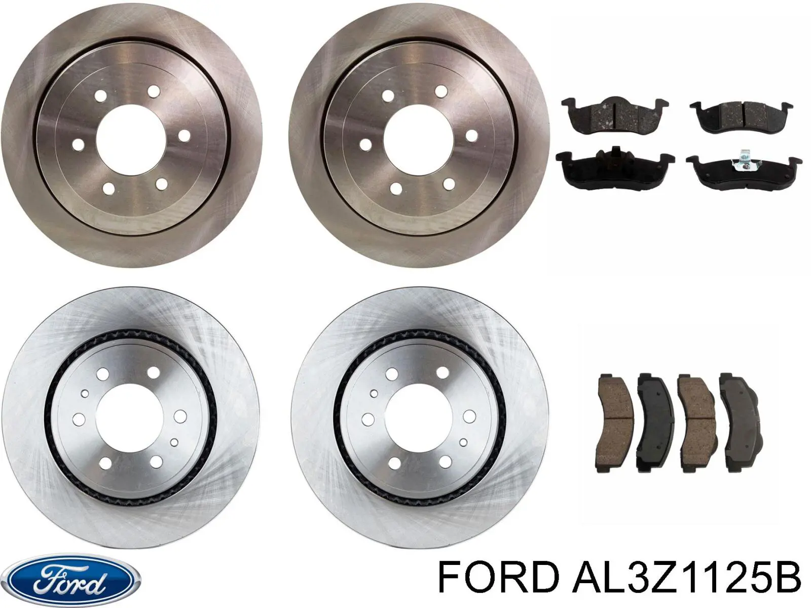 Диск переднього гальма Ford AL3Z1125B ціна, від 87.82 USD