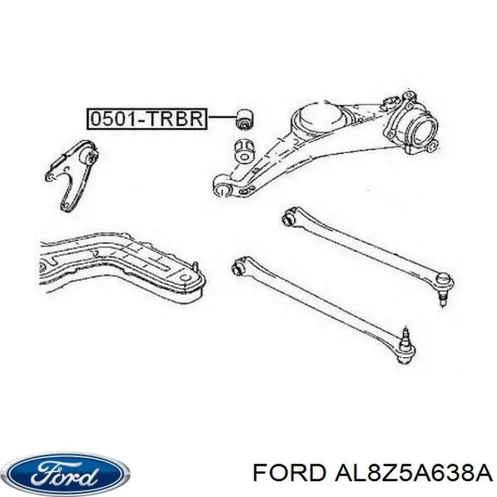 AL8Z5A638A Ford Сайлентблок заднього важеля, передній