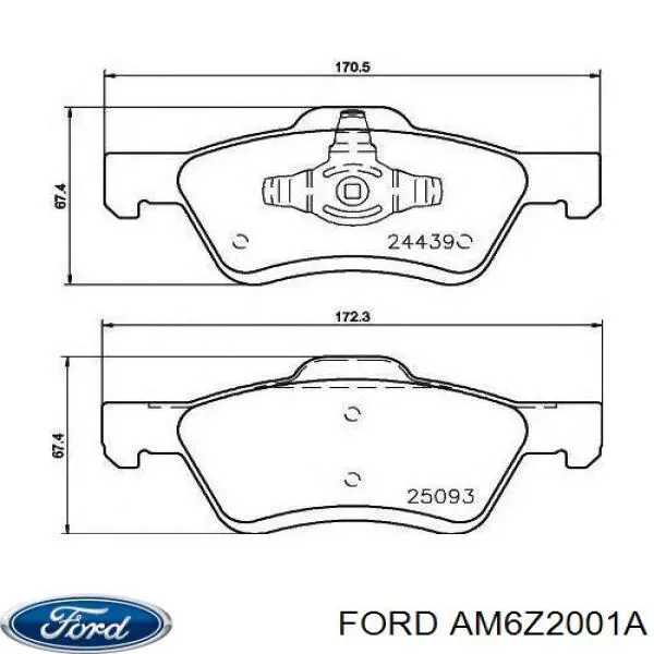 Гальмівні колодки Ford AM6Z2001A ціна, від 26.49 USD