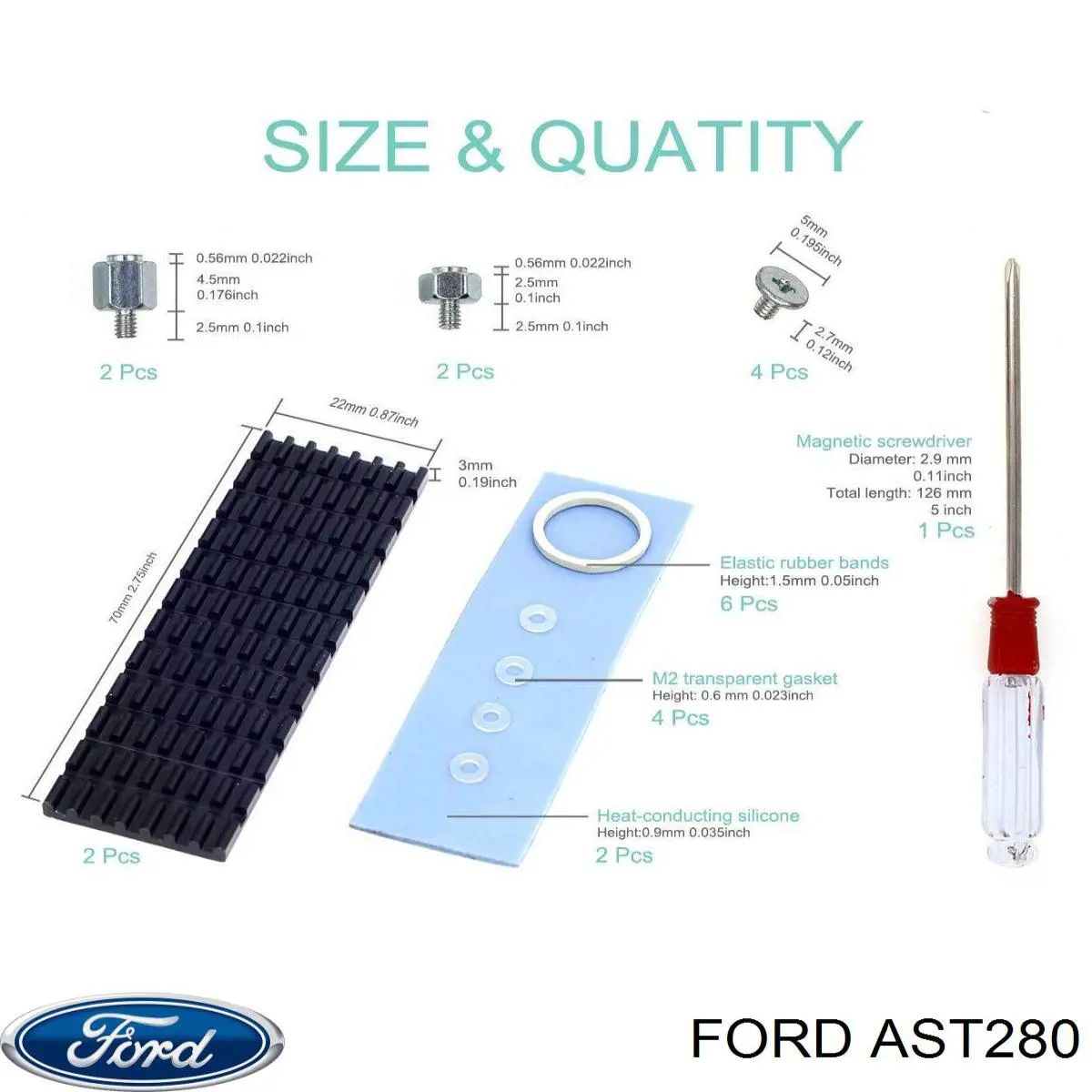 Амортизатор передньої підвіски, лівий Ford AST280 ціна, від 208.30 USD