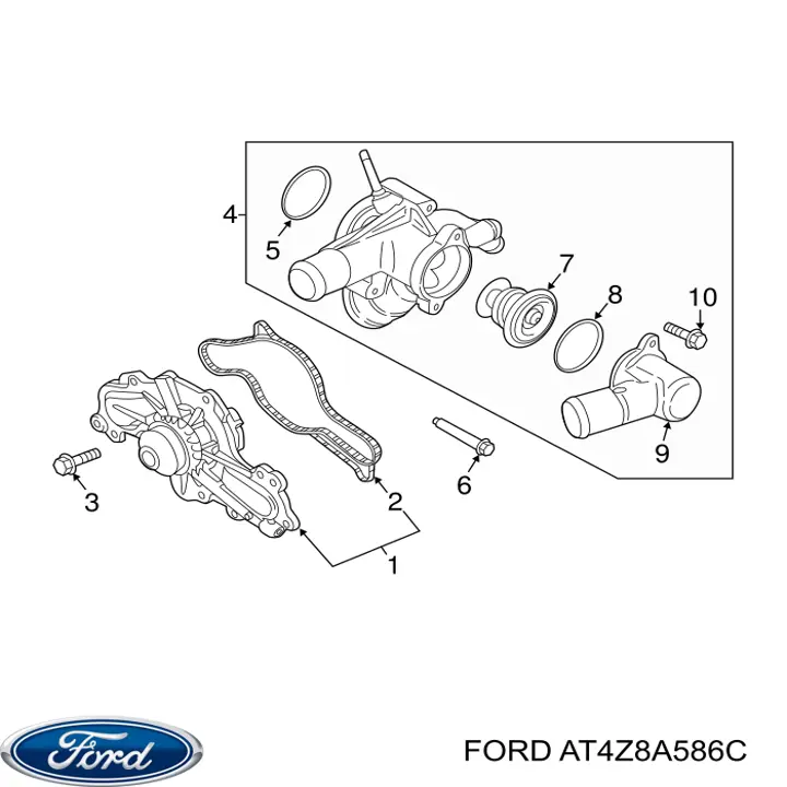 Автомобільний термостат Ford AT4Z8A586C ціна, від 14.06 USD