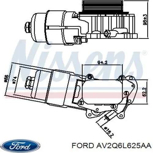 Корпус масляного фільтра ES7004 DP Group