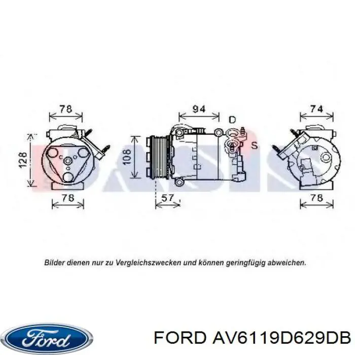AV6119D629DB Ford Компресор холодоагенту