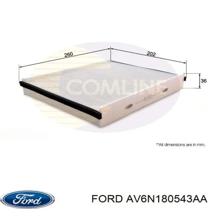 Фільтр салону AV6N180543AA Ford