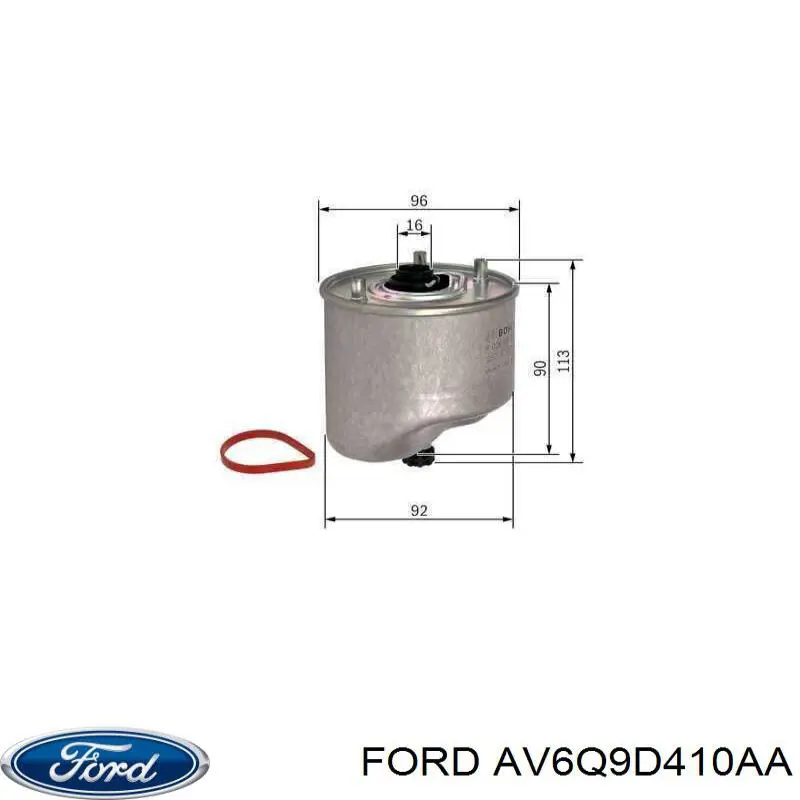 Паливний фільтр AV6Q9D410AA Ford