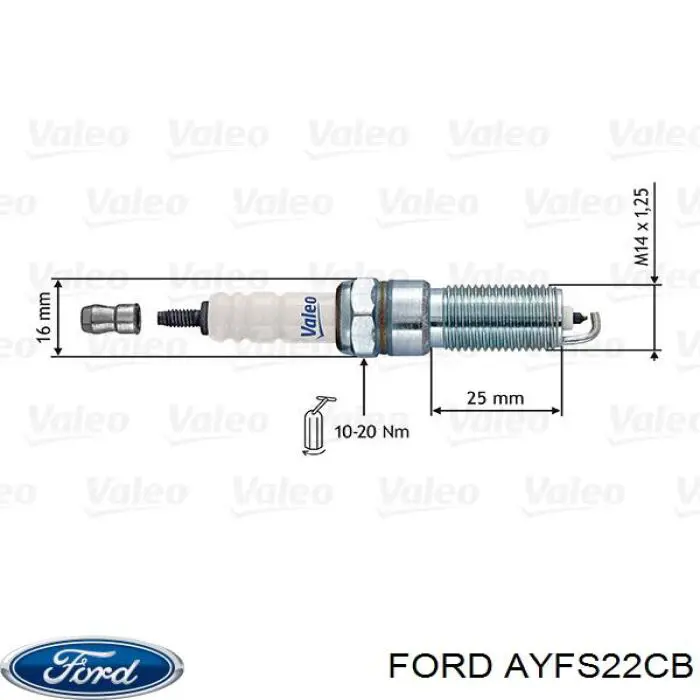 Купити AYFS22CB Ford Свічка запалювання